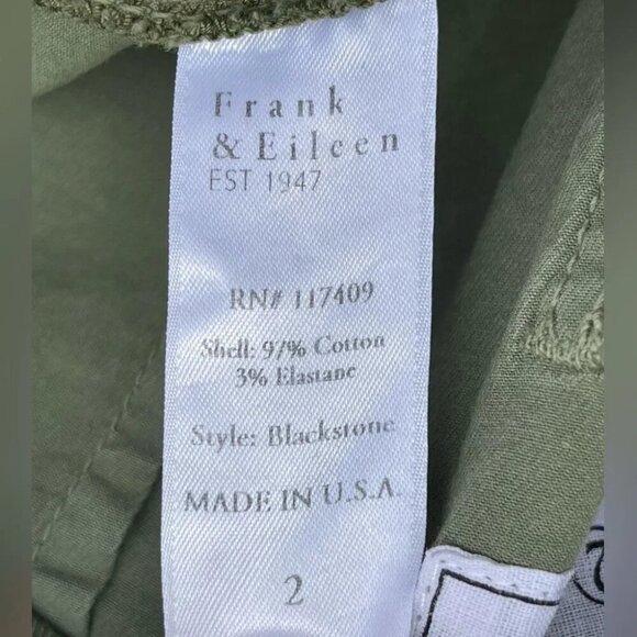 FRANK & EILEENBLACKSTONE UTILITY PANT IN ARMY GREEN 2 - Picture 12 of 13